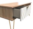 Jigsaw White and Oak Effect 1 Drawer Coffee Table with Gold Hairpin Legs