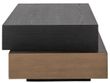 Cambon Dark Oak and Brass Layered Coffee Table