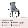 Paris Grey Leather Dining Chair with Black Legs