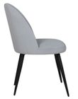 2 x Vida Living Gabi Grey and Black Dining Chair, Velvet Fabric