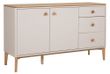 Vida Living Marlow Cashmere Oak Medium Sideboard, 81cm with 2 Door 3 Drawer