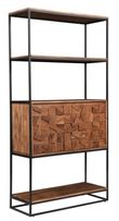 Axis Acacia Wood 2 Door Bookcase - Geomatric