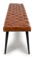 Bradley Tan Brown Real Leather Bench