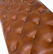 Bradley Tan Brown Real Leather Bench