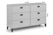 Lakers Grey 6 Drawer Wide Chest