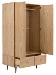 Jenson Oak 2 Door 2 Drawer Double Wardrobe