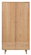Jenson Oak 2 Door 2 Drawer Double Wardrobe