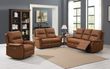 Kansas Tan Brown Faux Leather Armchair