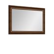 Modern Eva Walnut Italian Wall Mirror with Gold Trim - 135cm