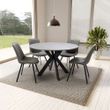 Lunar Grey Ceramic 4 Seater Round Dining Table
