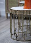 Mindy Brownes Estela Antique Gold Marble Side Table (Set of 2)