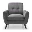 Monza Grey Fabric Armchair