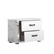 Anna White Italian 2 Drawer Bedside Cabinet