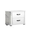Anna White Italian 2 Drawer Bedside Cabinet