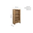 Compton Oak Effect 1 Drawer Bookcase