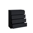 Oslo Black 4 Drawer Chest