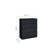 Oslo Black 4 Drawer Chest