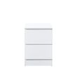 Oslo White 2 Drawer Bedside Cabinet