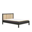 Croxley Black and Rattan Bed - Sizes Available