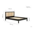Croxley Black and Rattan Bed - Sizes Available