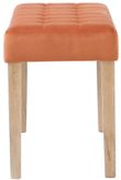 Ashbury Orange Fabric Small Dining Bench