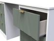 Las Vegas White and Green 6 Drawer Double Dressing Table