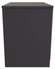New York Graphite 2 Drawer Bedside Cabinet