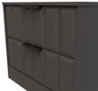 New York Graphite 2 Drawer Bedside Cabinet