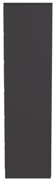 New York Graphite 2 Door Plain Tall Wardrobe