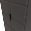 New York Graphite 2 Door Plain Tall Wardrobe