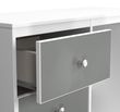 Padstow Grey and White 3 Drawer Single Dressing Table