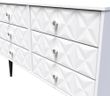 Pixel White 6 Drawer Midi Chest