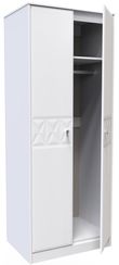 Pixel White 2 Door Plain Tall Wardrobe