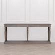 Rustic Mango Wood Column Large Console Table
