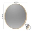 Vida Living Marlow Cashmere Oak Round Wall Mirror - 77cm x 77cm