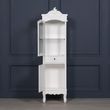 French Style White Narrow Display Cabinet
