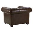 Chesterfield Antique Brown Armchair
