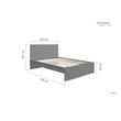 Oslo Grey Bed - Sizes Available