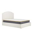 Monaco White Fabric Ottoman Storage Bed - Sizes Available