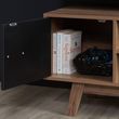 Shard Walnut and Black 2 Door TV Unit