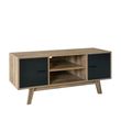 Shard Walnut and Black 2 Door TV Unit
