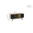 Shard Walnut and Black 2 Door TV Unit