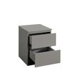 Oslo Grey 2 Drawer Bedside Cabinet