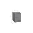 Oslo Grey 2 Drawer Bedside Cabinet