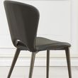 Clearance - Clooney Dark Grey Leather Dining Chair