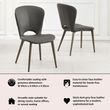 Clearance - Clooney Dark Grey Leather Dining Chair