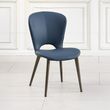 Clearance - Clooney Blue Leather Dining Chair