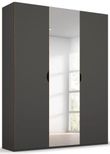 Rauch Lias 151cm 3 Door Black Mirror Wardrobe