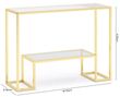 Clearance - Knightsbridge Glass and Gold Console Table - Brand New Item