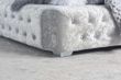Grande Steel Crushed Velvet Fabric Bed - Sizes Available